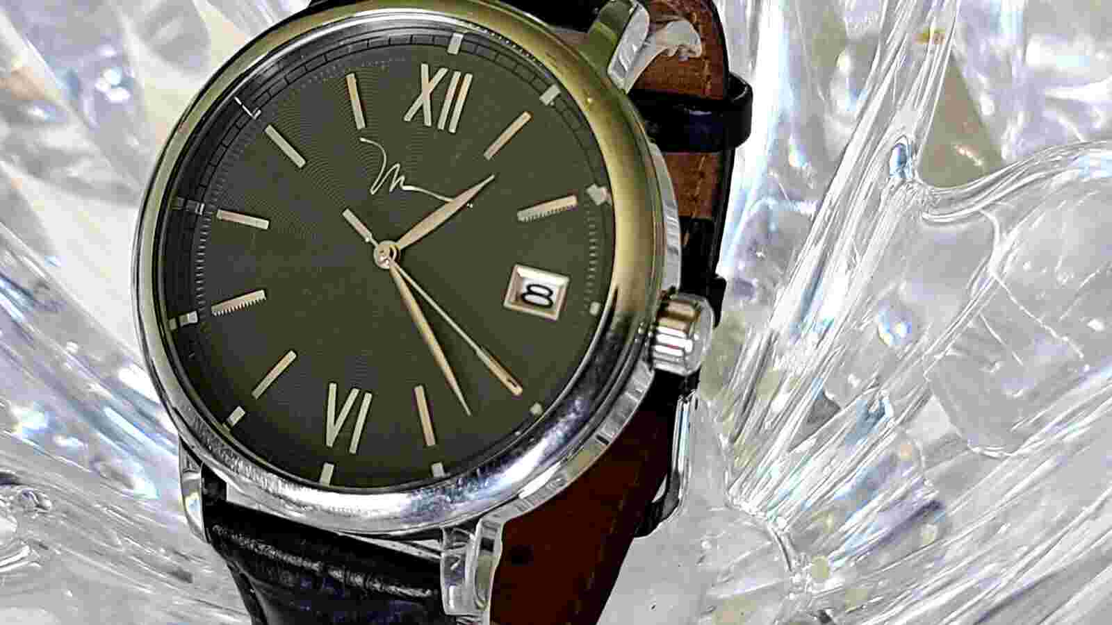 Marc Anthony Silver tone Black  Dial and Band Men's Watch (1035)