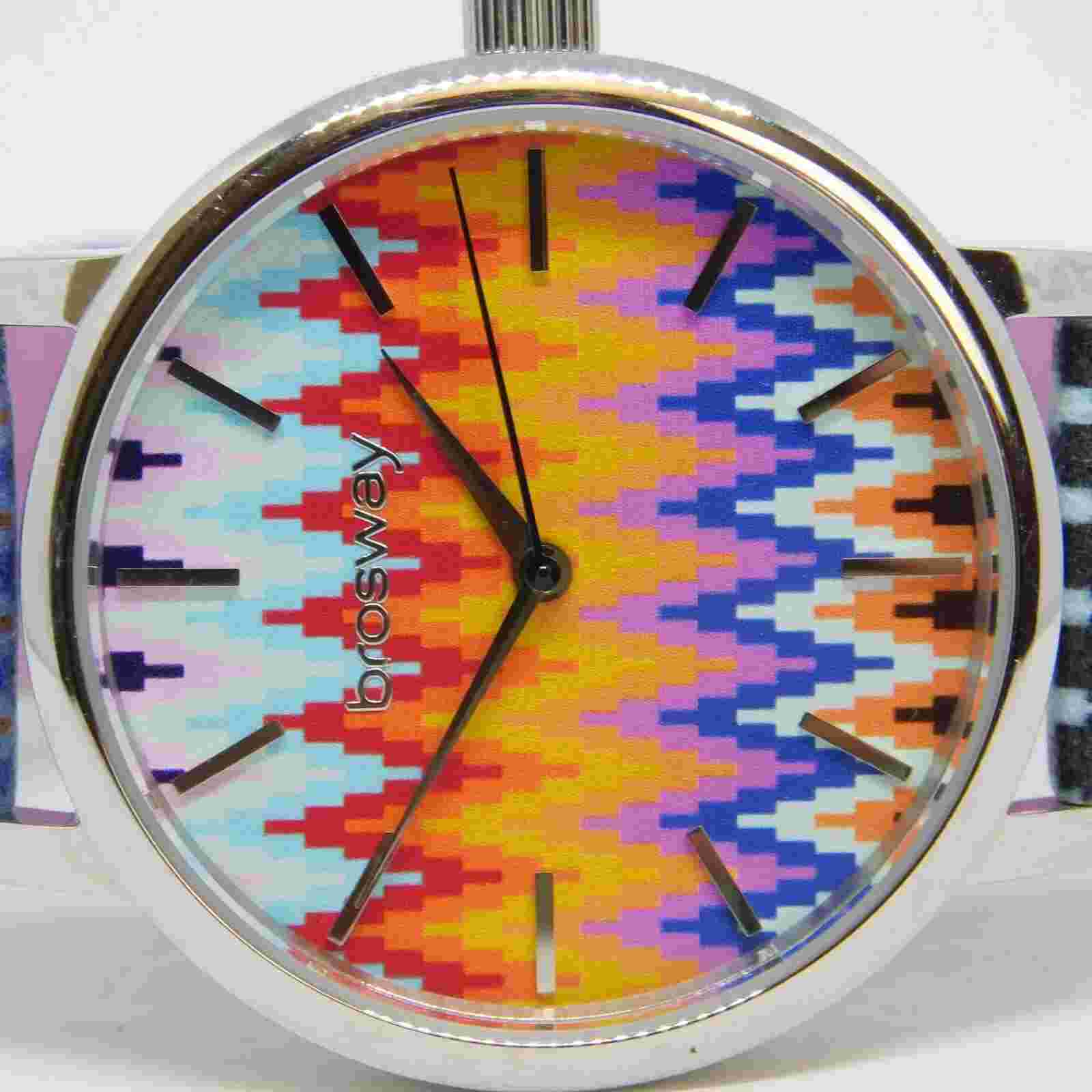 brosway Gitana Pixel Tribe Multicolored Quartz Analog Women's Watch New Battery