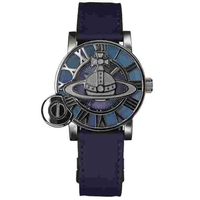 Vivienne Westwood Cageii Watch Navy Gray Quartz 5ATM  with Box & Tags