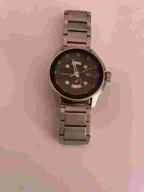Fastrack Men's Stainless Steel Strap Watch - Black Dial