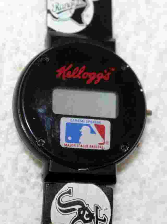 Kelloggs Advertising Premium Wristwatch Major League Baseball MLB ~ Battery Dead