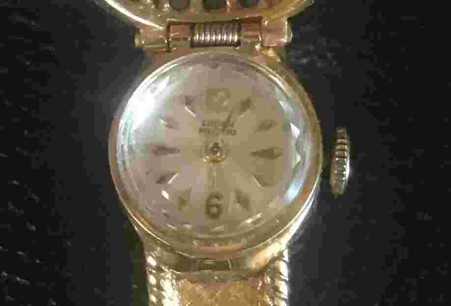 Lucien Piccard Rare 14k Gold & Diamond Ladies Watch
