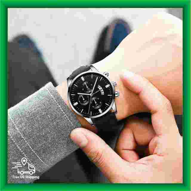 Men's Quartz Watch Stainless Steel Analog Ultra Thin Waterproof Business Luxury