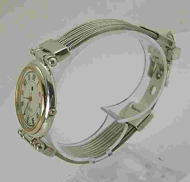 Elegant Eccillsi Sterling 8 Strand Snake Chain Buckle Clasp Ladies Swiss Watch