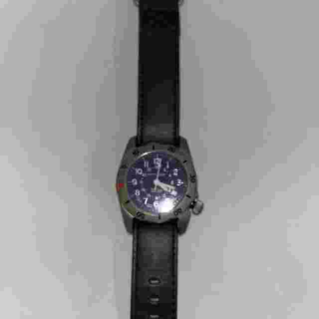 Blue Blue BERTUCCI Watch Quartz Men's Black Dial Swiss Made Round A-2TR Vintage