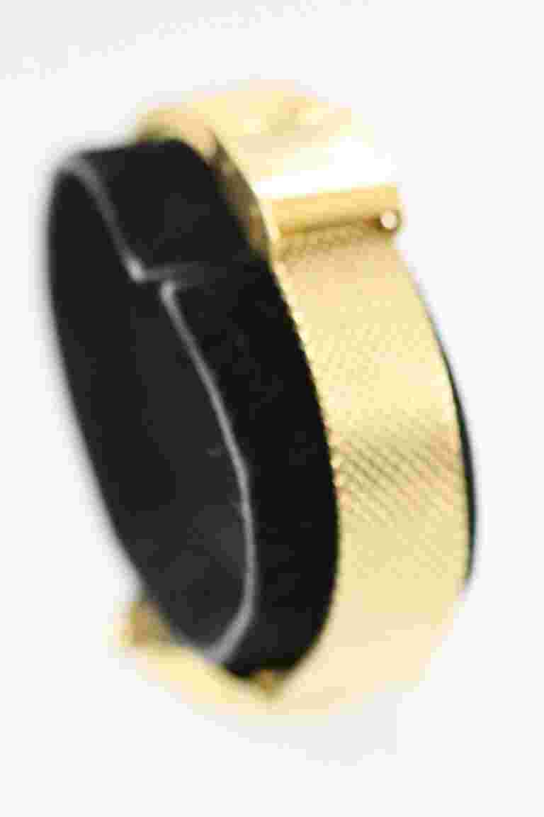 Cherokee Watch Women Gold Stainless Steel Mesh Water Res Batt Date White Quartz