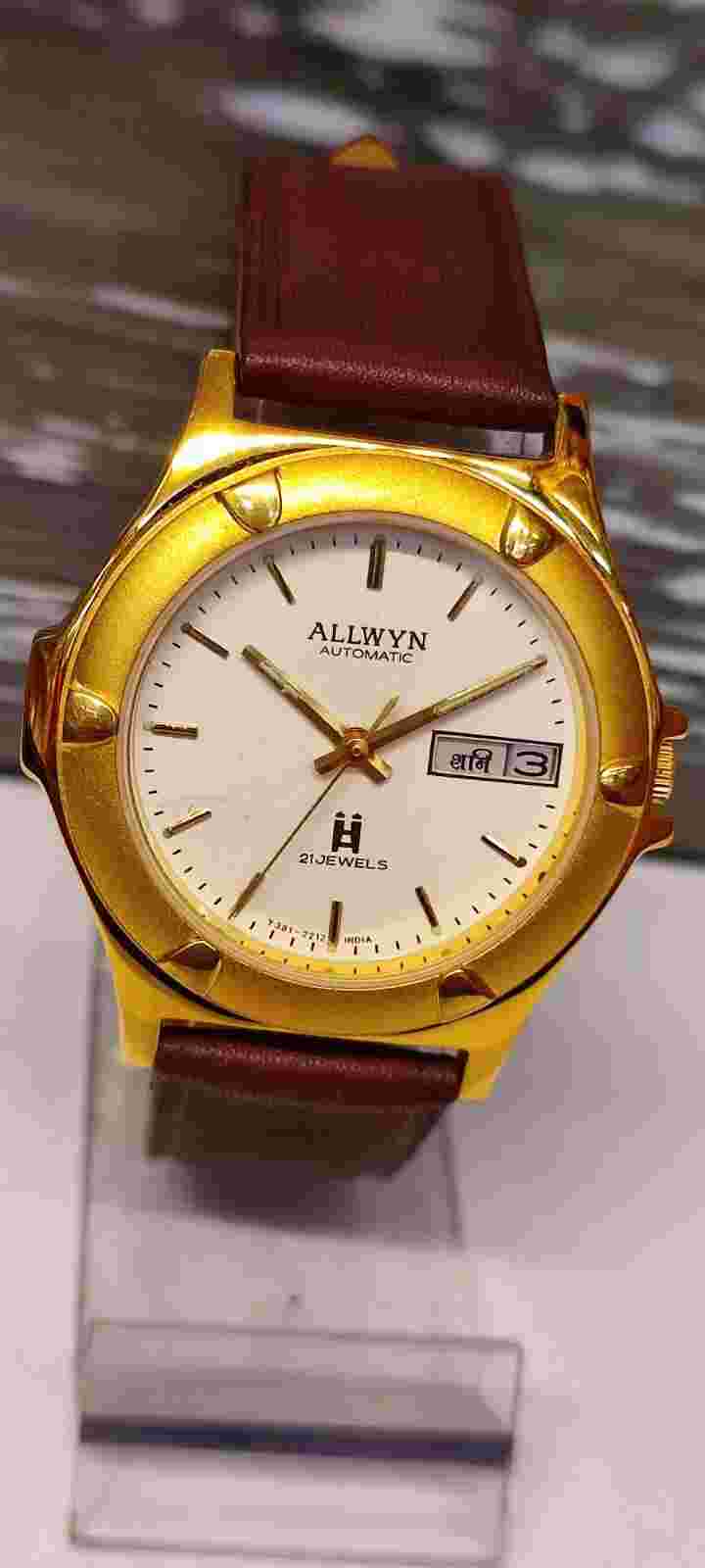 Authentic Allwyn Automatic 21 Jewels 6319 Cal Y381-8460 Men's NOS OLD STOCK
