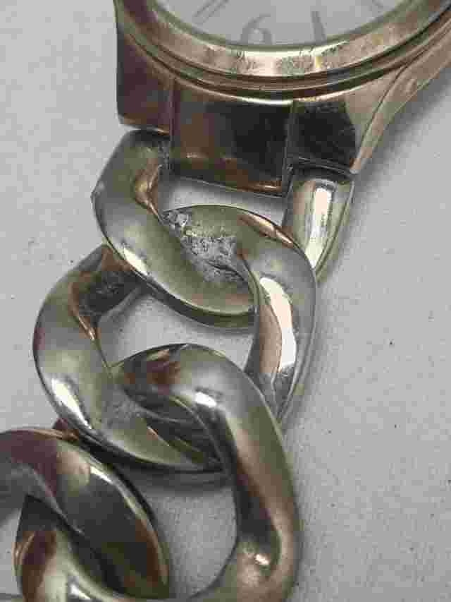 LADIES RJ GRAZIANO WATCH RJ100  silver Tone Chain Link Style Band
