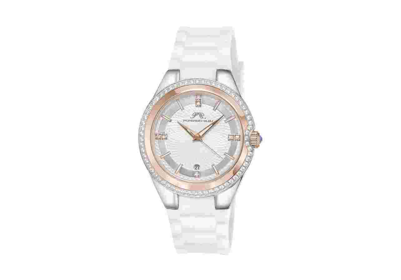 NEW Porsamo Bleu Women’s Guilia Luxury Interchangeable White Band 37mm Watch