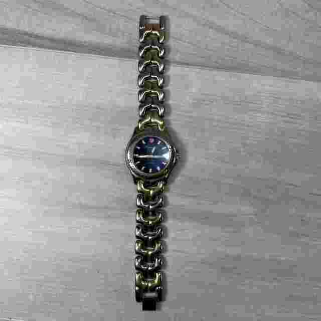 Gruen Precision Quartz Watch GP5016 098 PC52 Two Tone SS Bracelet Vtg UNTESTED *