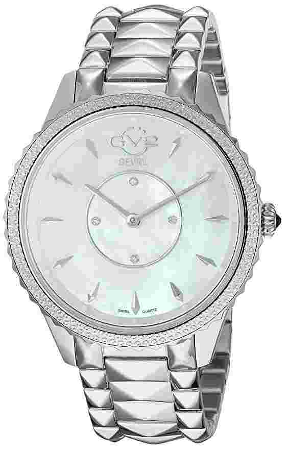 GV2 by Gevril Women's Siena Swiss Quartz Stainless Steel Casual Watch w/Diamonds