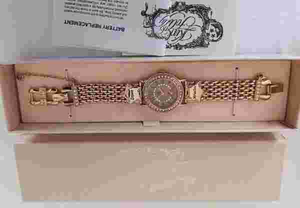 NIB Kirks Folly Watch Bracelet Expect Miracles Rhinestones New Needs Battery