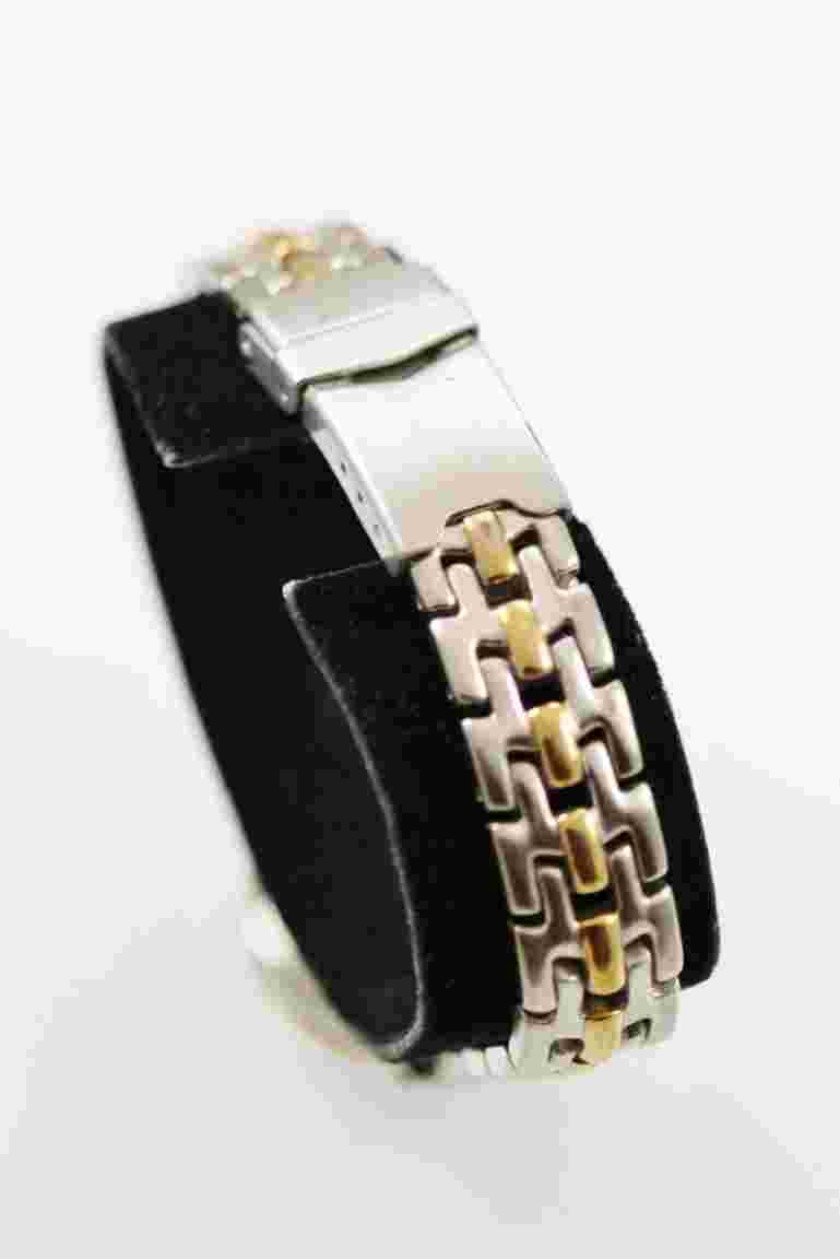 Relic Wet Watch Women Silver Gold Stainless Steel 50m Battery White Date Quartz