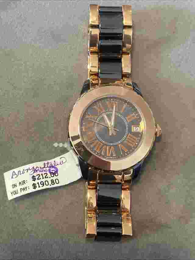 Bronzo Italia Dial Ceramic Link Bracelet Watch Mother-of-Pearl NEW QVC ITALY