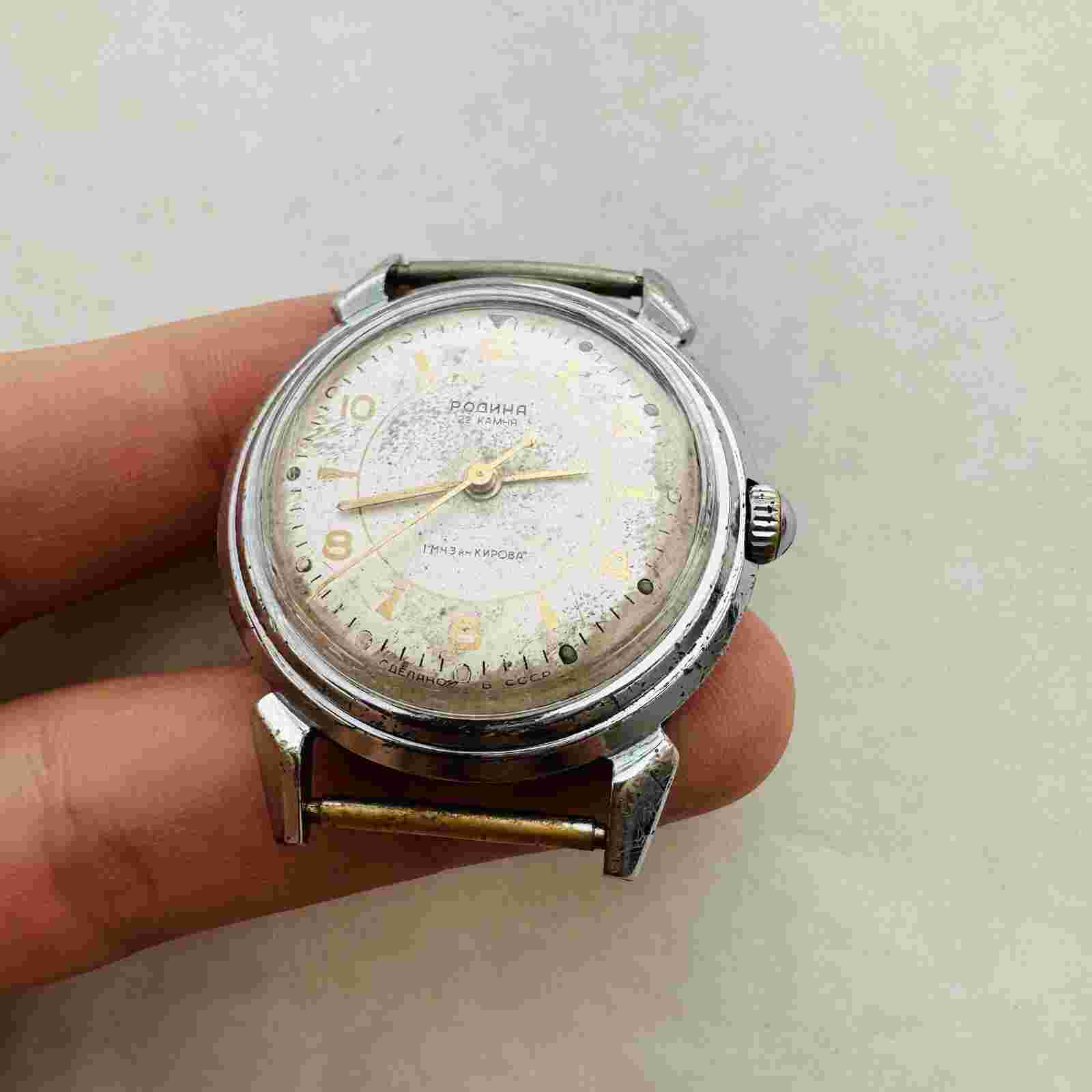 RARE USSR Watch RODINA AUTOMATIC 1MChZ Soviet Vtg Old Wrist Collectible 22 Jewel