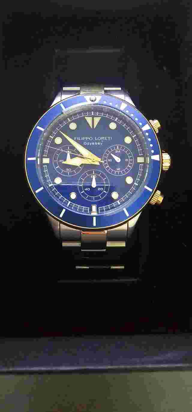 Filippo Loreti Odyssey Two Tone Gold Blue Watch