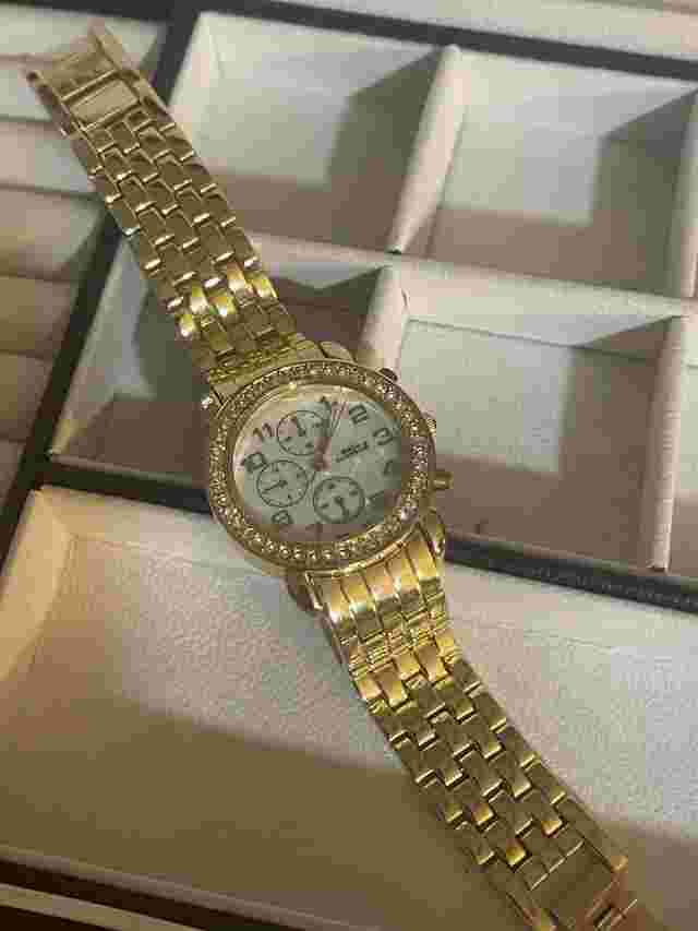 Vintage Boca Classic Ladies Chronograph MOP Dial Watch, New Battery