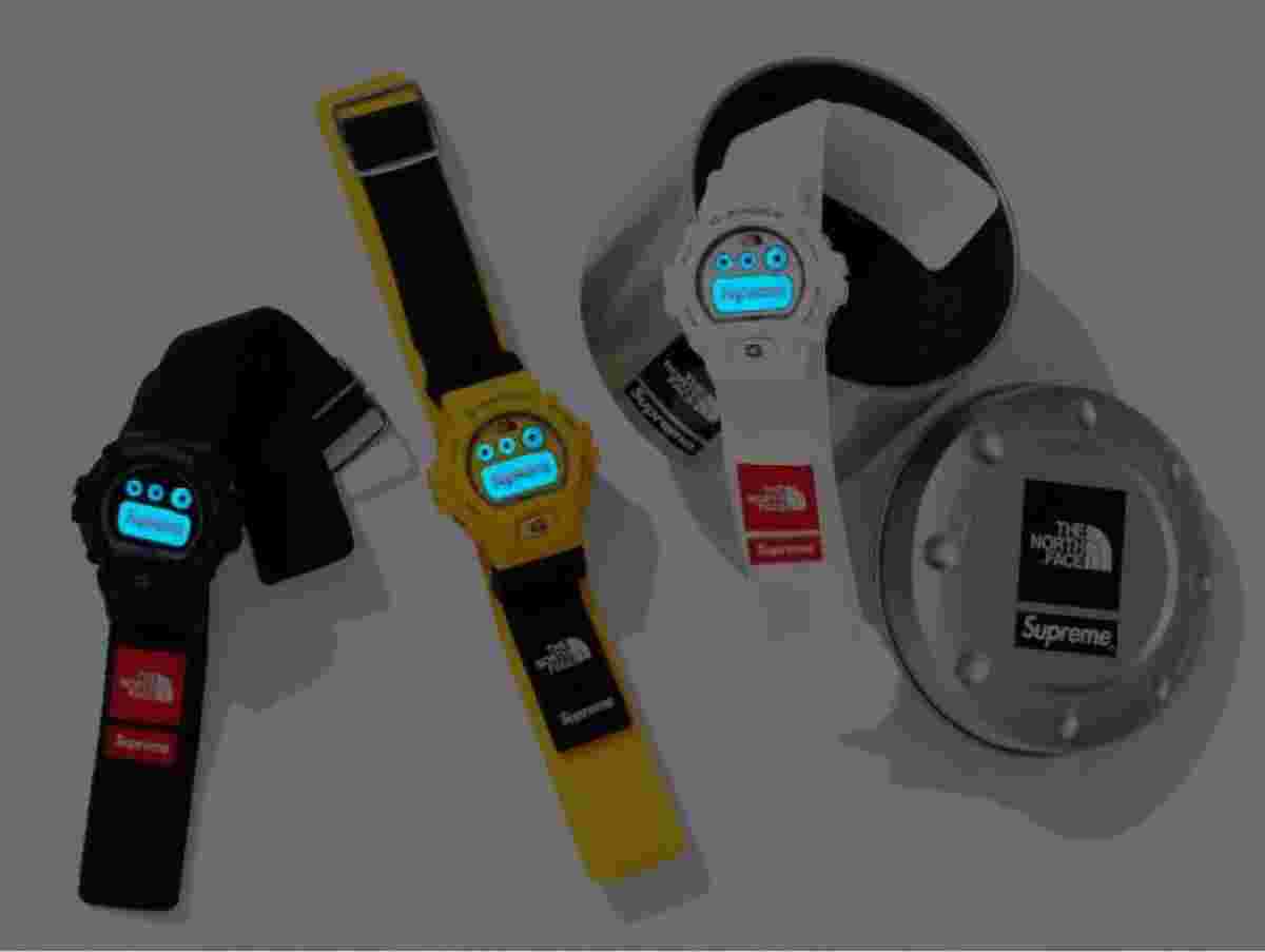 Supreme The North Face G-SHOCK Watch Yellow Black White 2022 FW Collaboration JP