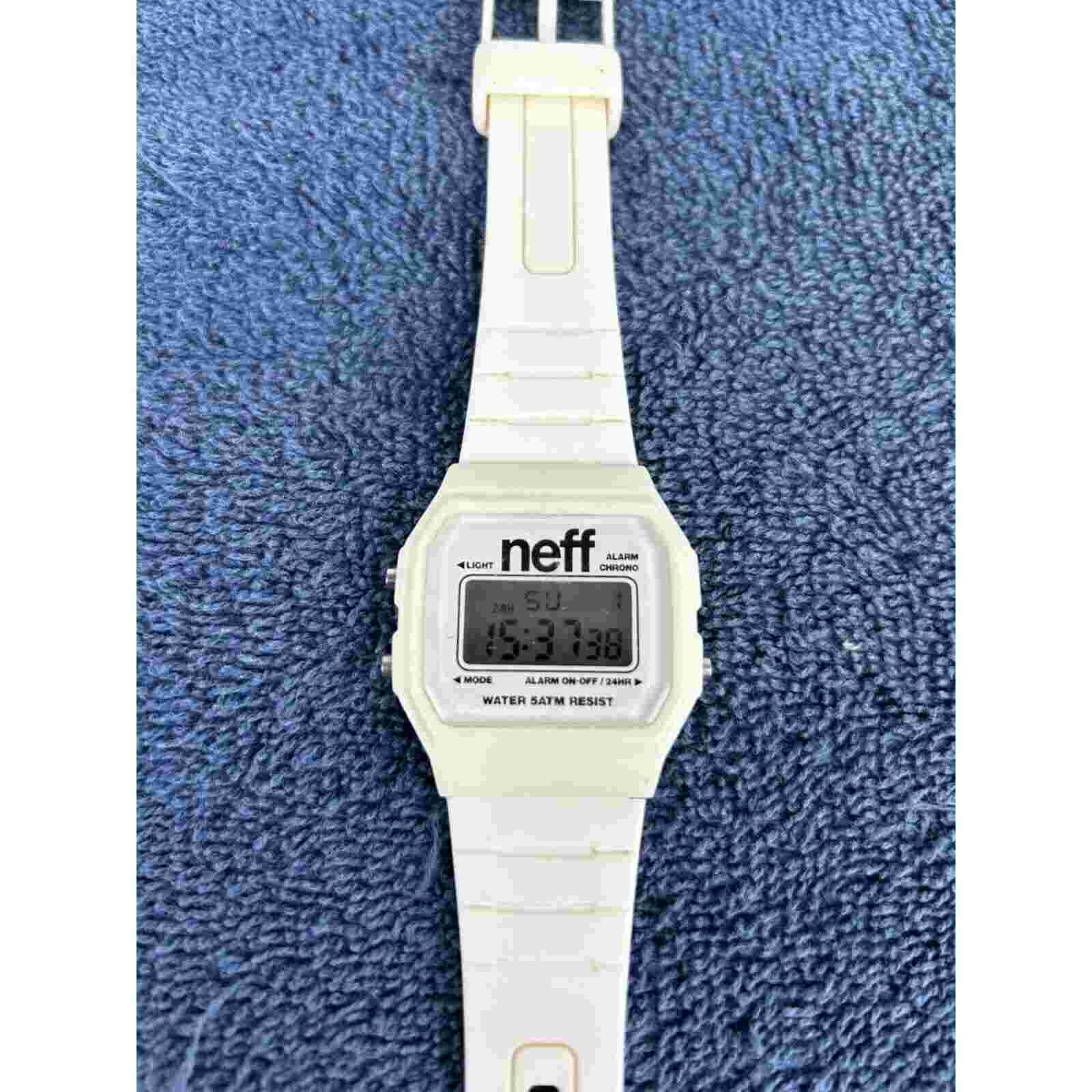 Vintage Neff Flava Digital Unisex Watch White Day Date Alarm Brand New Battery