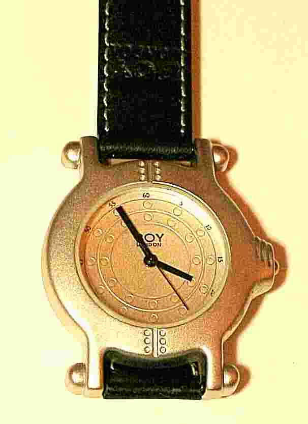 Rare Men's Boy London Ship Porthole Black Strap Watch New NOS 1990s