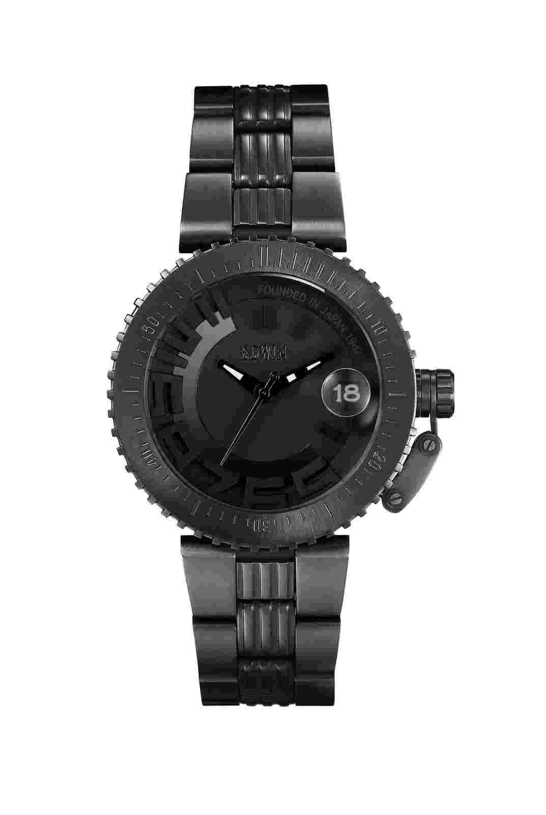 Edwin Bonded Men's 3 Hand-date Watch Stainless Steel Case With Stainless Steel