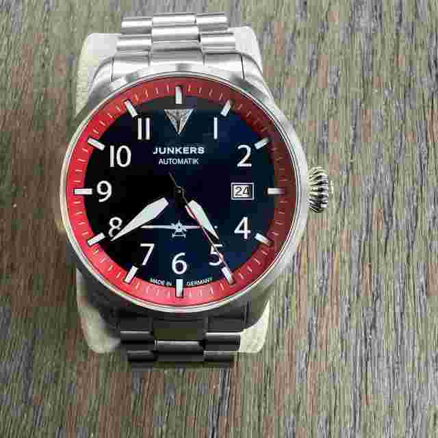 Junkers J1 Limited Edition ref. 958.02.01 Men’s Automatic Watch 42mm Blue Dial