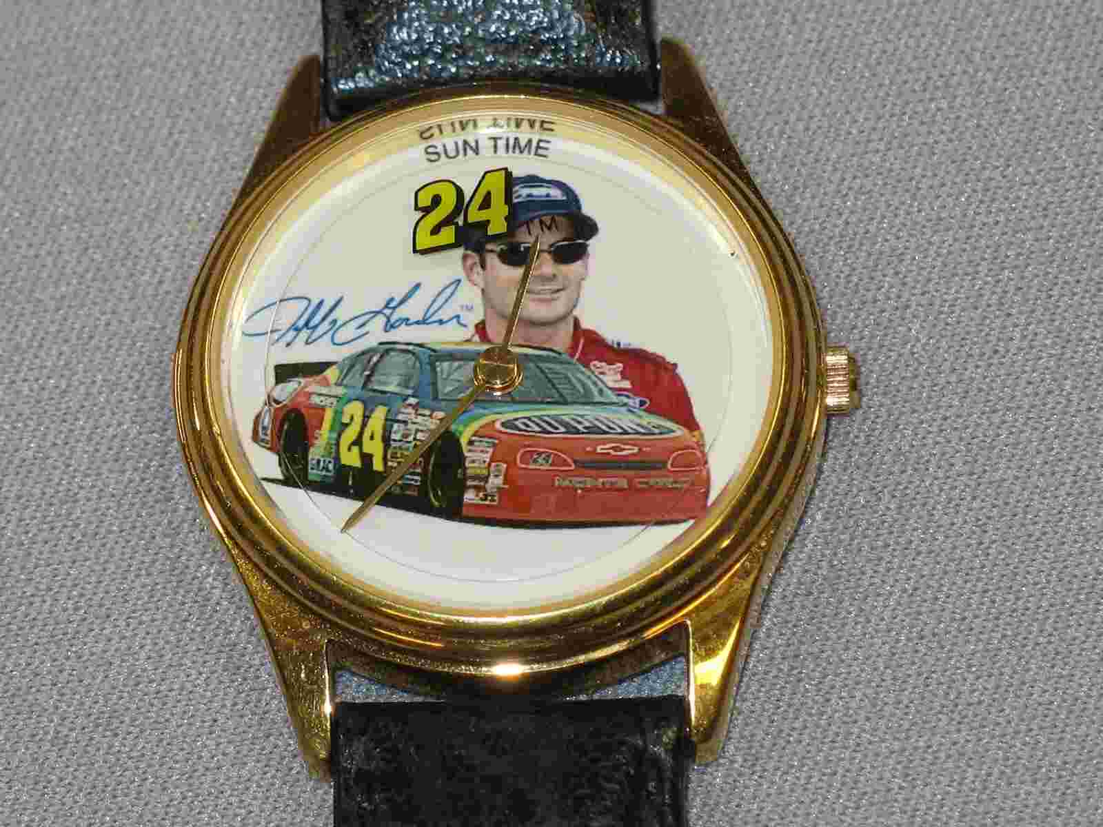 1996 Sun Time #24 Jeff Gordon Driver Signature Series Watch New Battery
