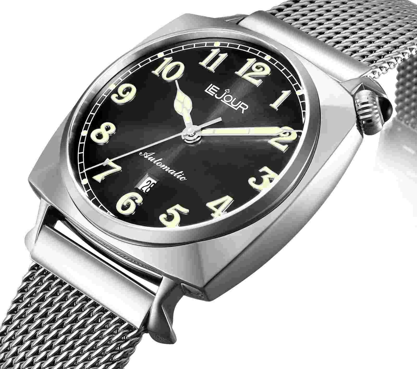 Le Jour Heritage Automatic Classic Watch Black Sunray. Authorised Dealer
