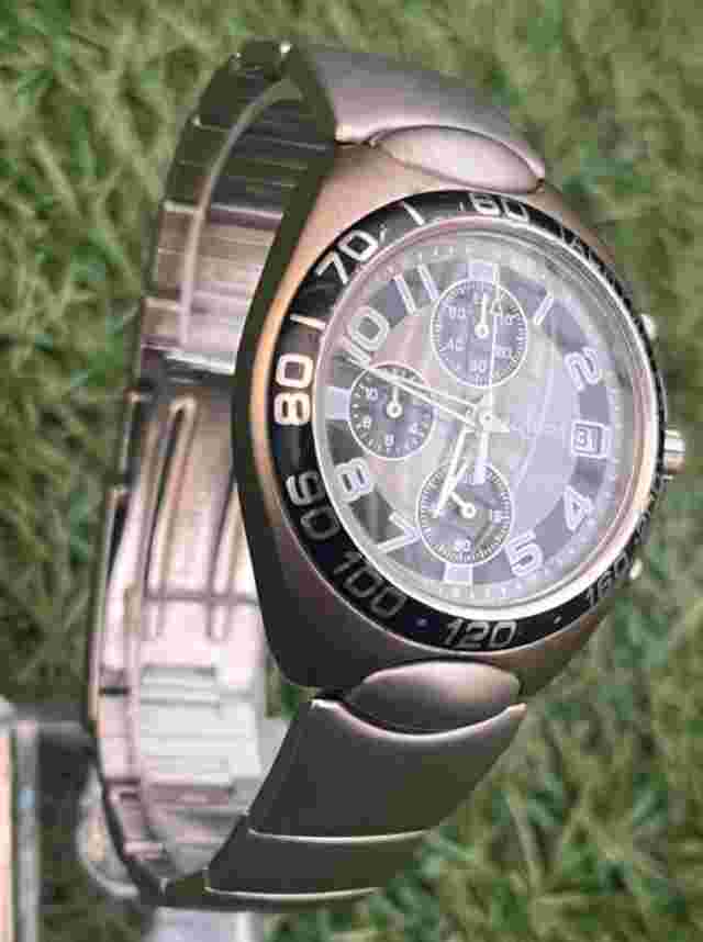 Renoma Black Chronograph Tachymeter Men's Watch Vintage Round