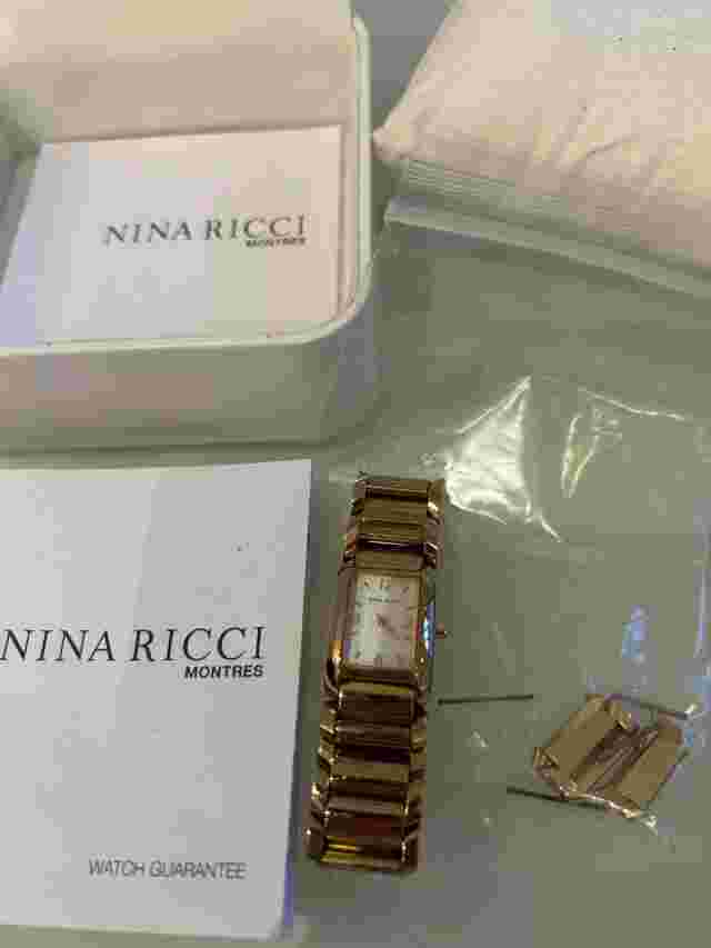 Nina Ricci Stainless Steel Gold Tone Watch