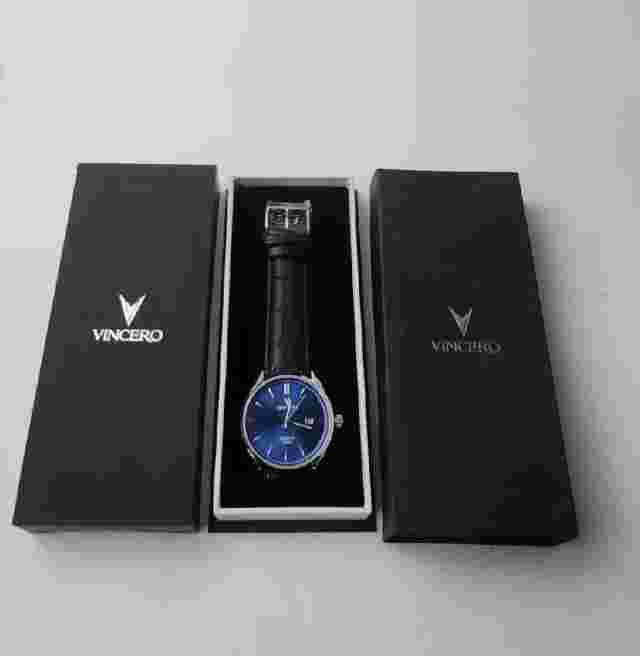 Vincero Luxury Men's Wrist Kairos Series  Watch Chrono S Black/Silver..