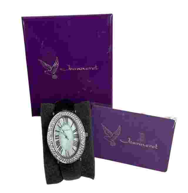 Jeanneret Women’s Fashion Crystal Bezel  Watch