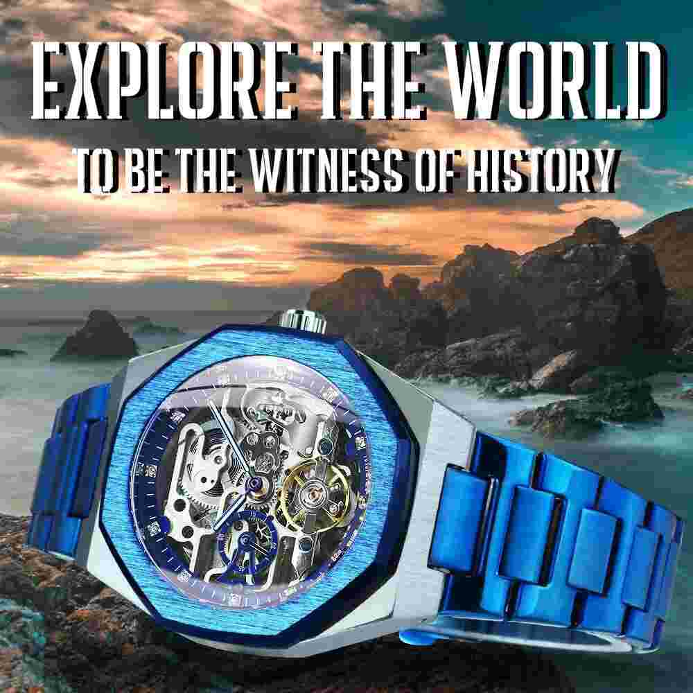 FORSINING Tourbillon Mechanical Watch for Men Reloj Hombre