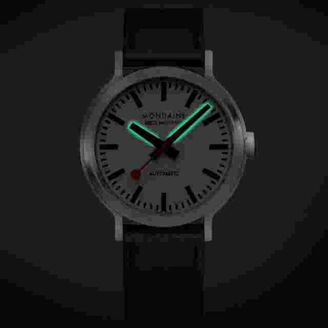 Mondaine MST.4161B.LBV 41 MM Original Automatic Black Leather Men's Watch