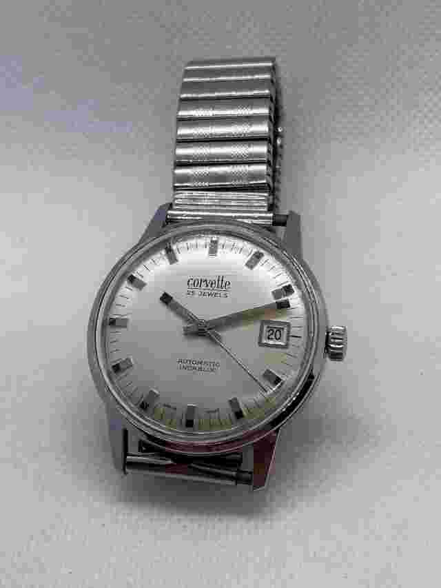 Vintage Corvette Men’s Watch, 25 Jewels, Automatic Incabloc , Working