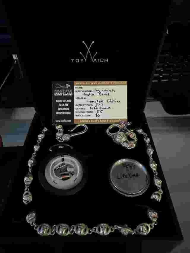 Toy Watch Limited Edition Justin David Pocket W/heavy Solid .925 Silver