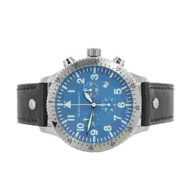 Aristo Men's messerschmitt Watch Chronograph Aviator Watch ME-5030BLAU