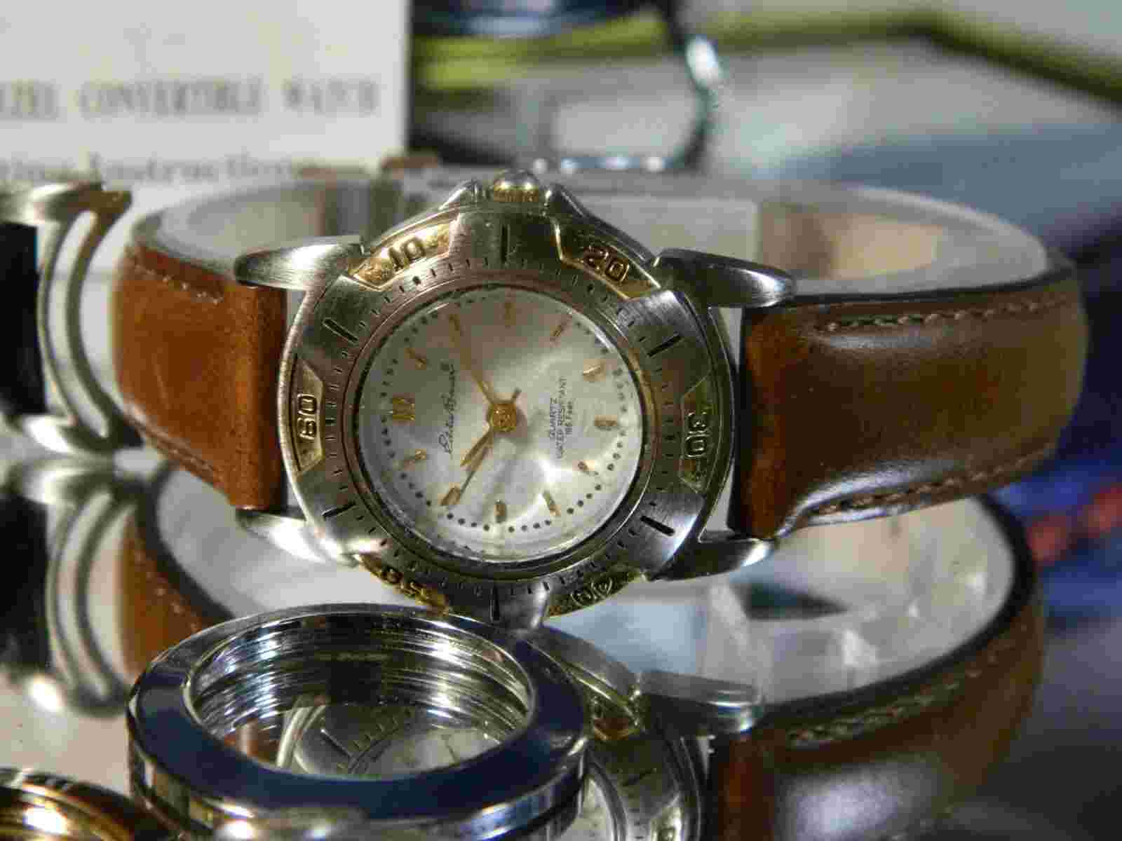 Women's Eddie Bauer 12 in 1 Quick Change Watch 100' Water Resist 2 Year Warranty