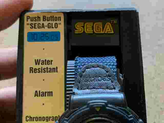 VINTAGE SEGA SPORTS GLOW DIAL WRIST WATCH NEW OLD STOCK NOS GENESIS #26