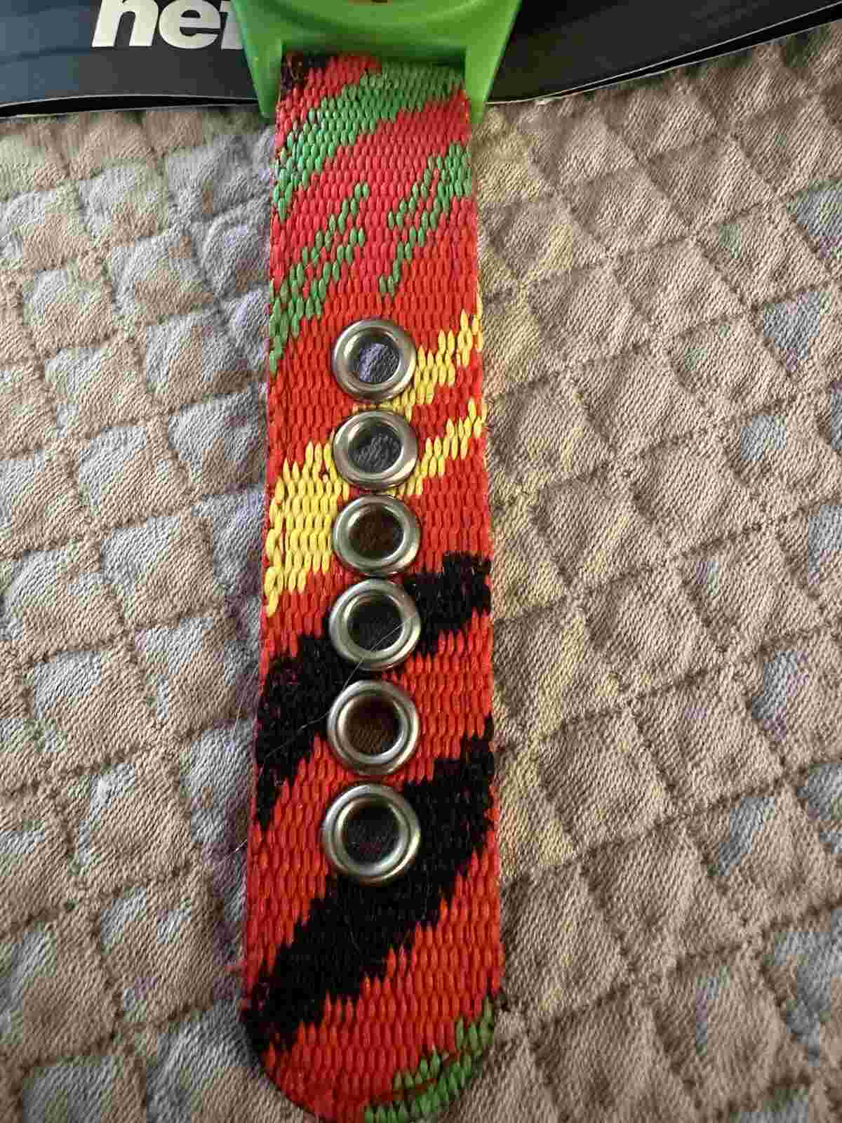 NWOB NEW Neff Time Daily Woven Rasta Print Fun & Colorful Water Resistant Watch