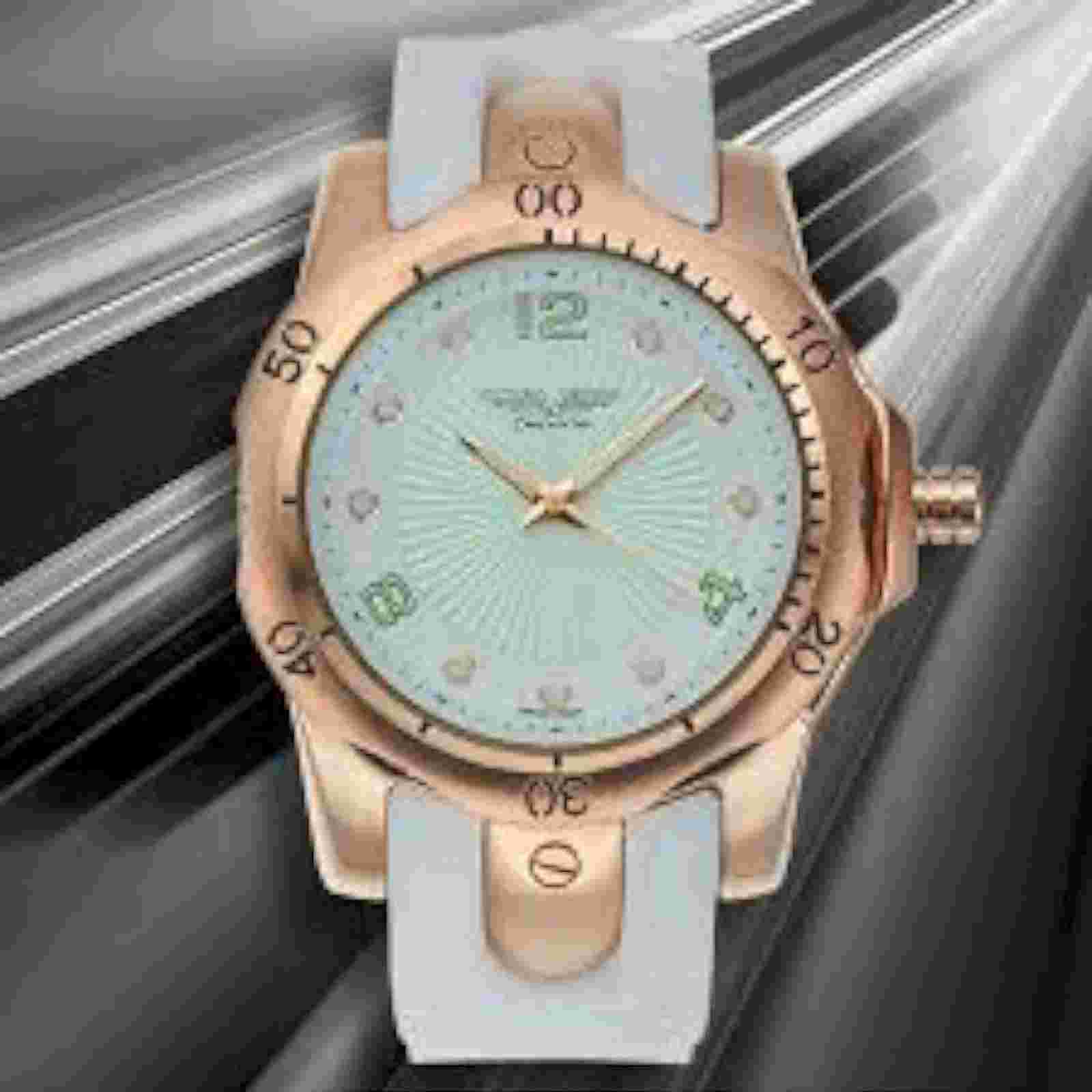 NEW DEPORTE 9849-WHT TORETTA COLLECTION WHITE BAND AND DIAL W/ SILVER BEZEL 30M