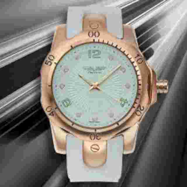 NEW DEPORTE 9849-WHT TORETTA COLLECTION WHITE BAND AND DIAL W/ SILVER BEZEL 30M