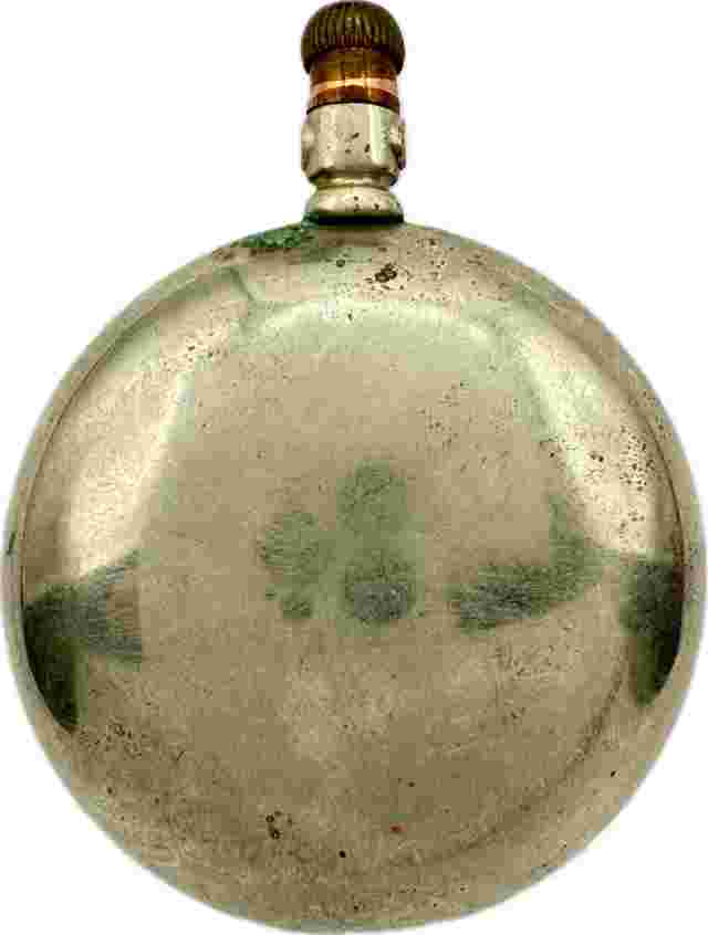 Antique 18 Size Crescent Swing Out Open Face Pocket Watch Case Nickel USA