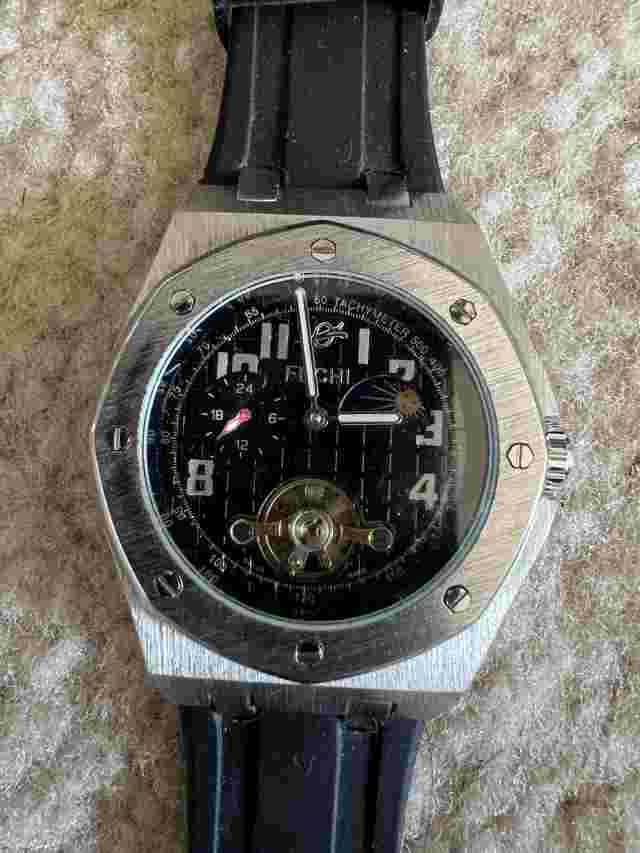 FECHI Stainless Steel Tachymeter & Winner Fashion Men’s Watch Mechanical Leather
