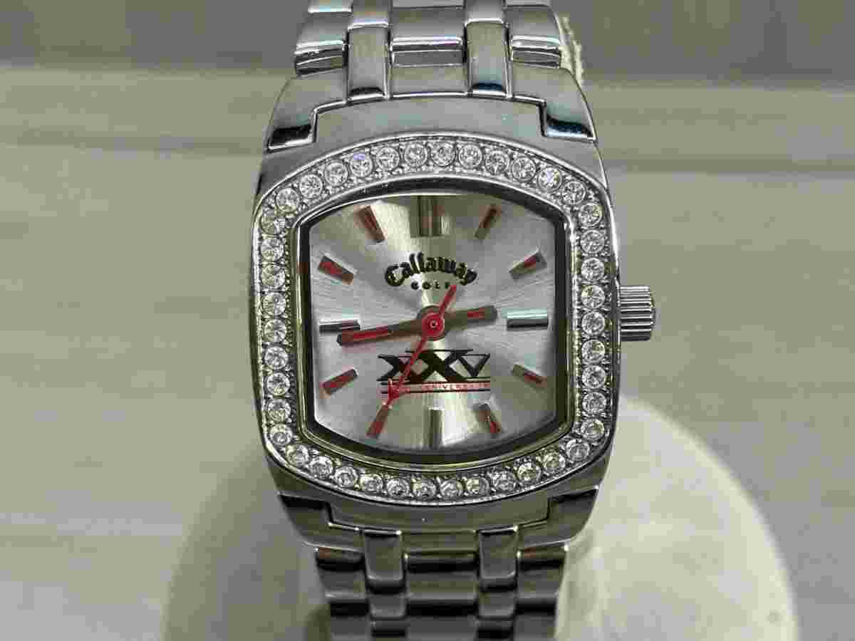 Callaway GOLF CY-1901 Quartz Women's Analogue Watch Silver Case Size 2.2cm