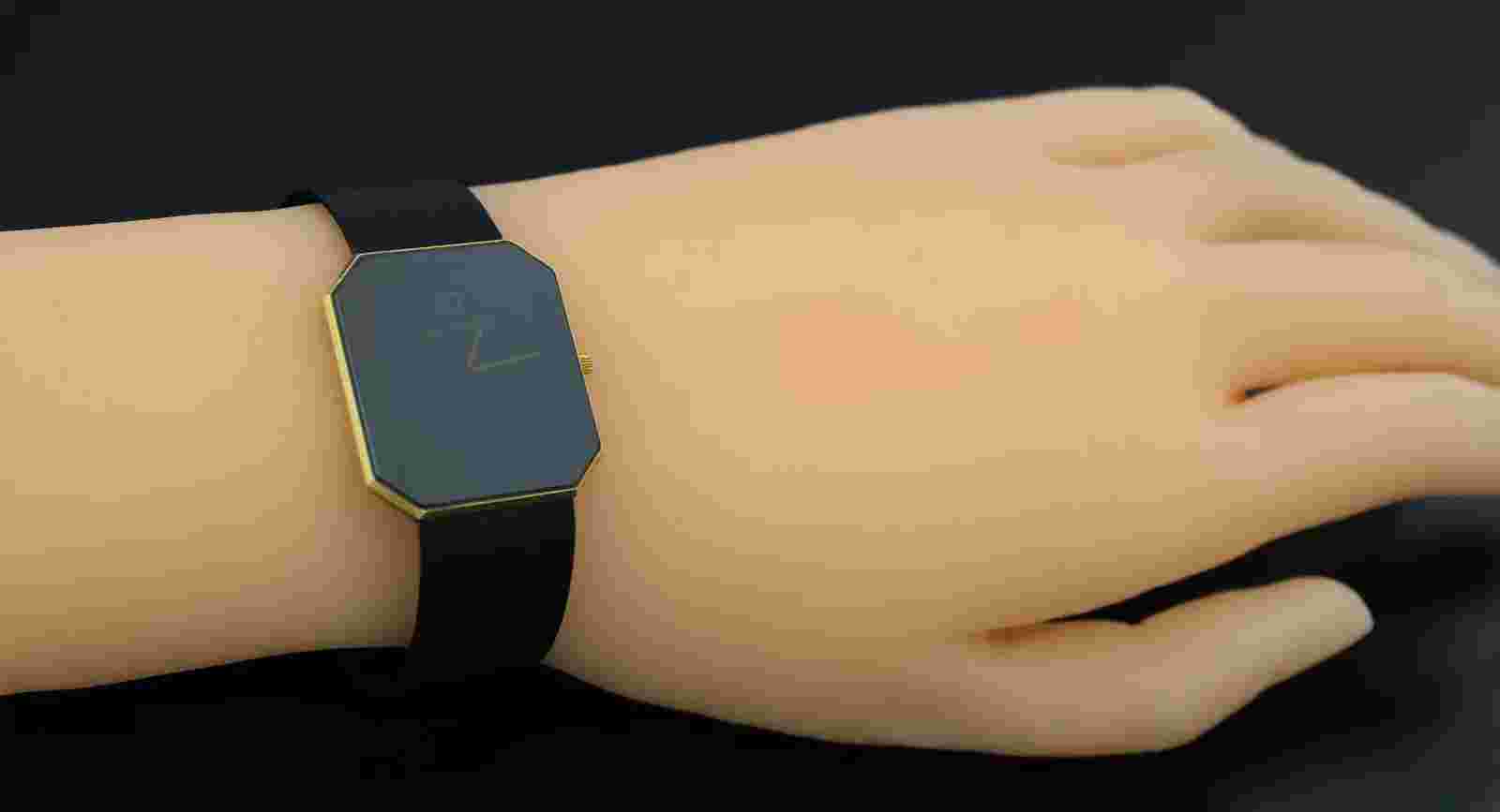 Vintage Jean Lassale 27mm 18k Yellow Gold Octagonal Thin Quartz Watch