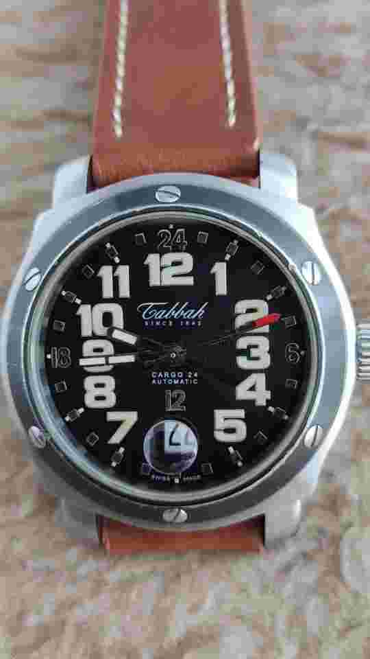 TABBAH Cargo 24 GMT Automatic Stainless Steel LIMITED EDITION 43.5mm Mens Watch
