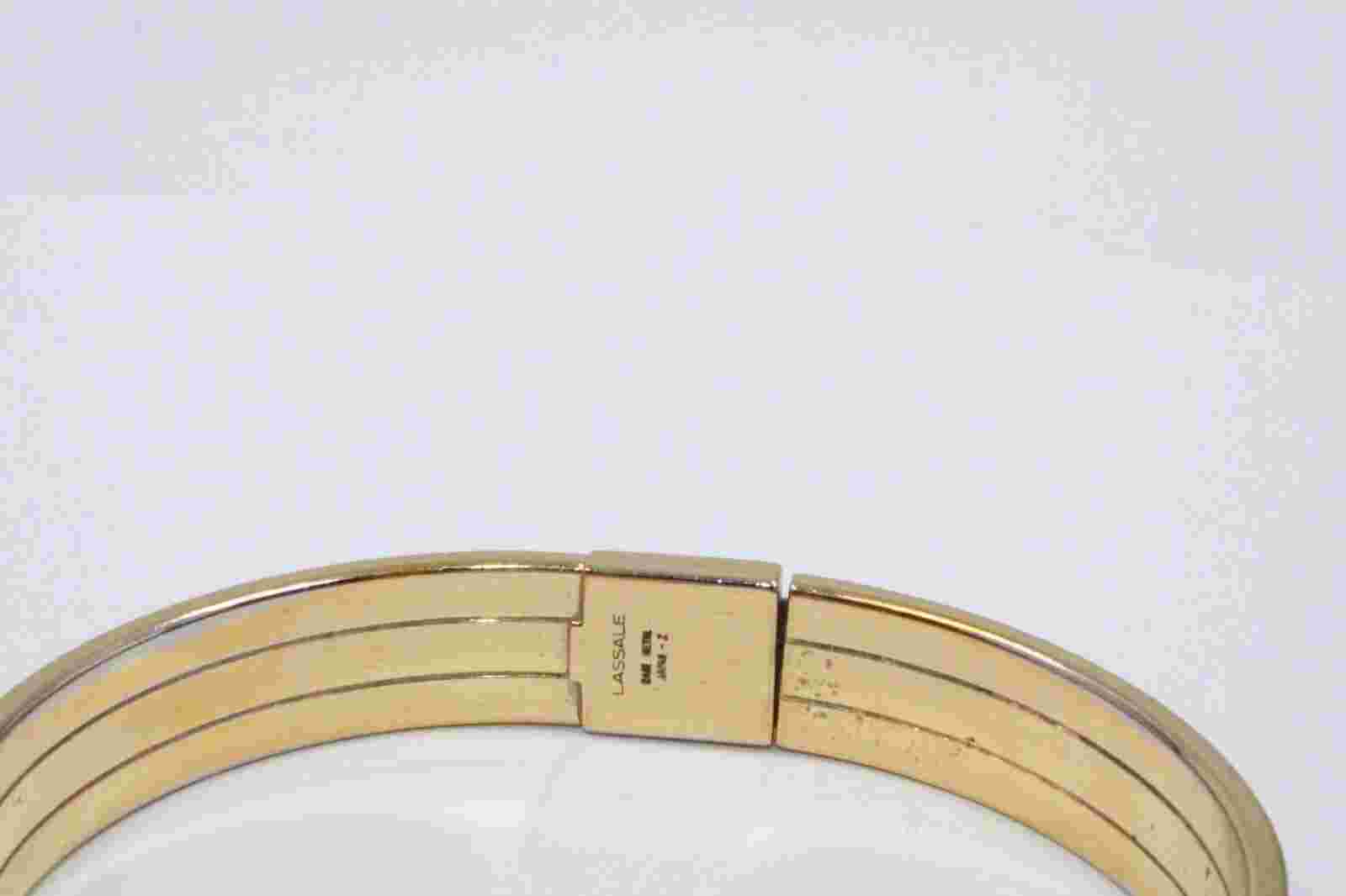 LASALLE QUARTZ Wrist Watch DAINTY CUFF BRACELET 1E50-0059 RO 4N0454 WORKING VIN.