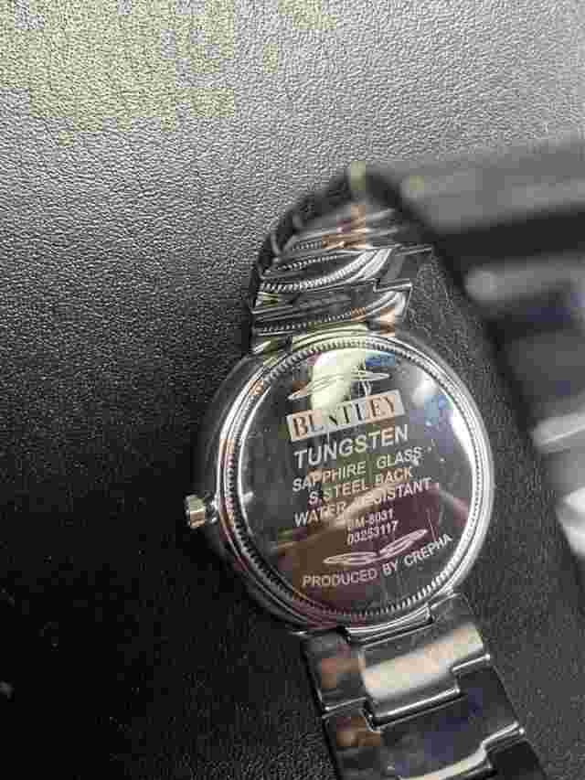 BENTLEY TUNGSTEN quartz watch Wrsitwatch used in japan