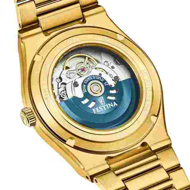 FESTINA Swiss Made AUTO 35MM Yellow Gold MOP Dial Women's Watch F20033-1